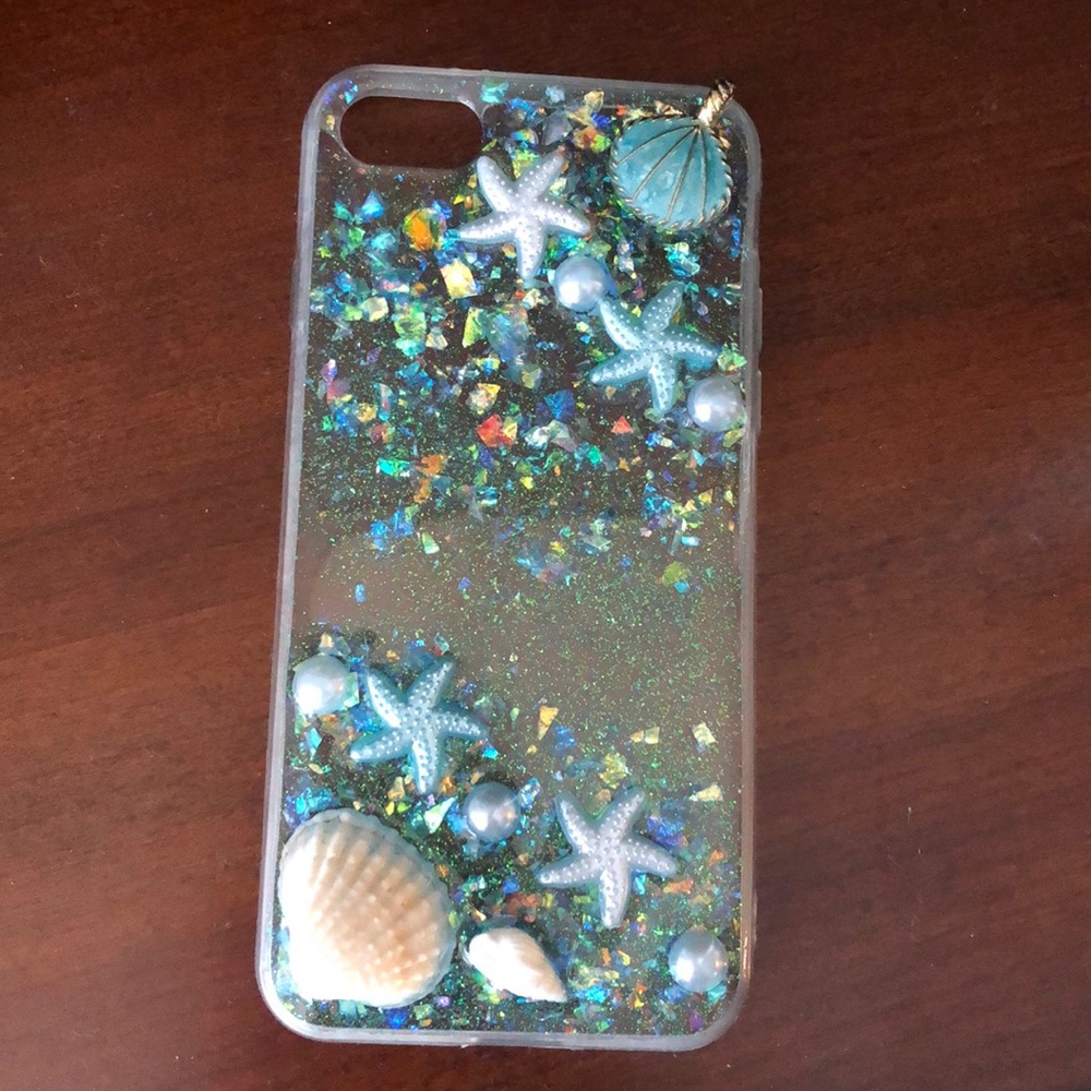 See through glitter/mermaid style phone case